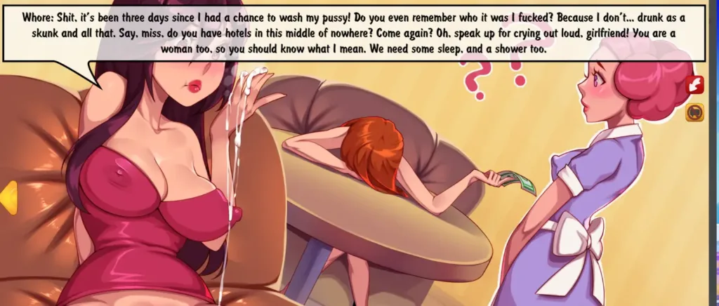 Chiusa sensuale con personaggi misteriosi al tramonto in Town of Sins