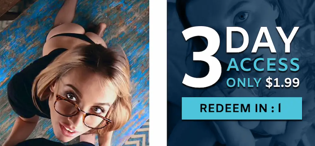 Scena POV amatoriale intensa con ragazza bionda che guarda la camera su True Amateurs 2025