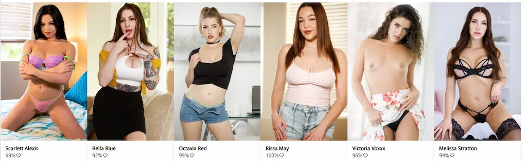 Scarlett Alexis, Bella Blue, Octavia Red, Rissa May, Victoria Voxxx e Melissa Stratton tra le attrici di Reality Junkies 2025, protagoniste di storie hot quotidiane e porno con trama nello stile realistico dei Reality Kings 2025.
