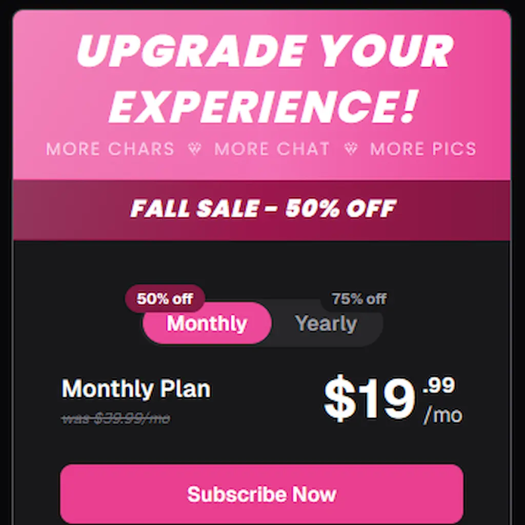 Offerta abbonamento mensile OurDream AI 2025 con 50% di sconto per gioco erotico con AI e intelligenza artificiale erotica innovativa