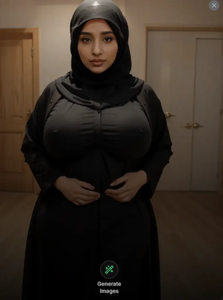 Alt Text:
 Screenshot GPT Girlfriend 2025 con un chatbot AI femminile in abito nero tradizionale, esempio di personaggio esotico e realistico generato dall’intelligenza artificiale per roleplay personalizzati
