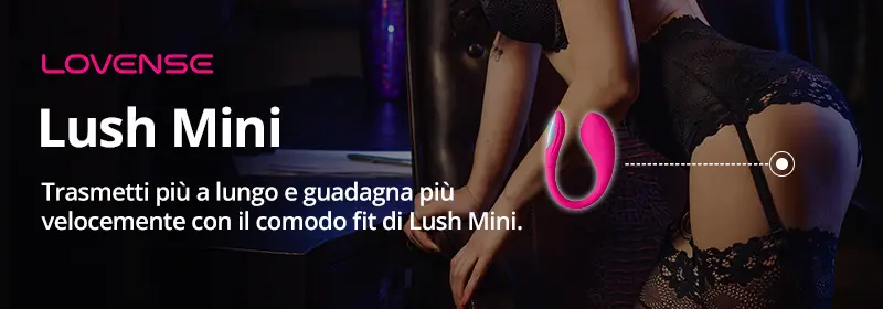 Lovense 2026 Lush Mini vibratore indossabile discreto controllato da smartphone tramite app sex toys