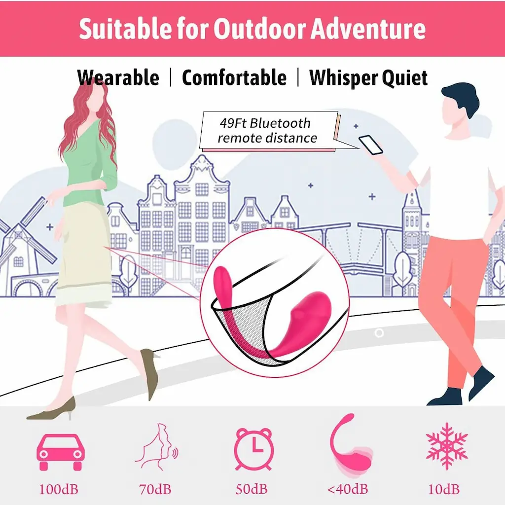 Vibratore di coppia silenzioso con controllo remoto e design indossabile per uso discreto